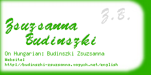 zsuzsanna budinszki business card